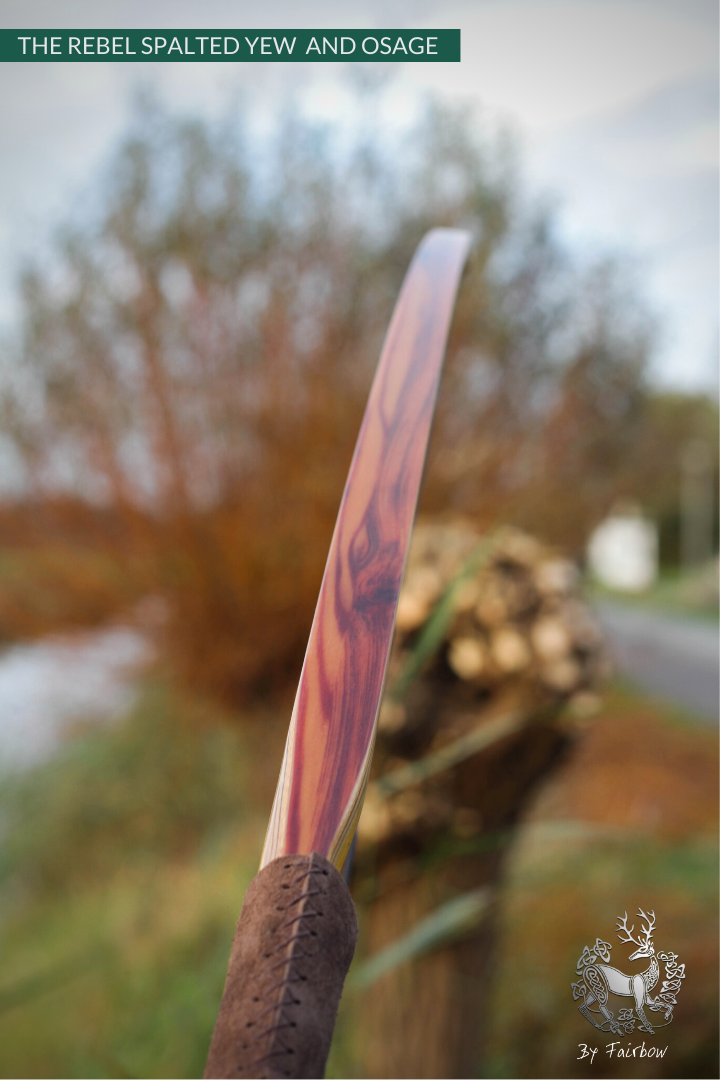THE REBEL BOW 42@28 CLEAR GLASS, OSAGE AND YEW FINISH-Bow-Fairbow-Fairbow