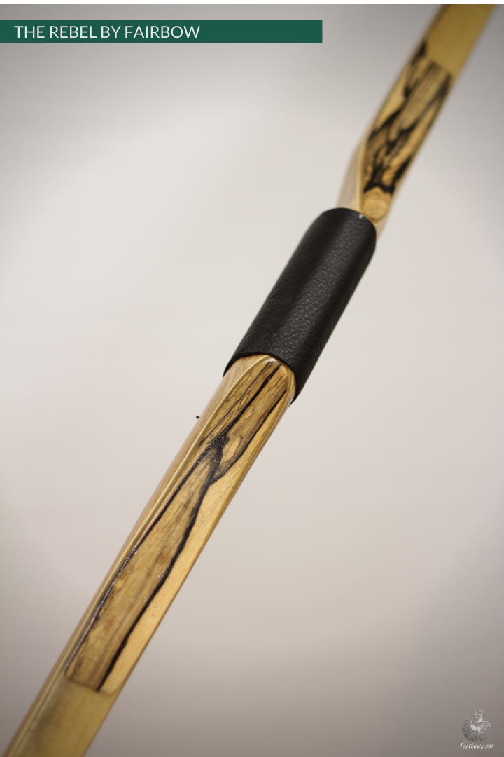THE REBEL BOW 48@28 EBONY AND STACKED OAKWOOD-Bow-Fairbow-Fairbow