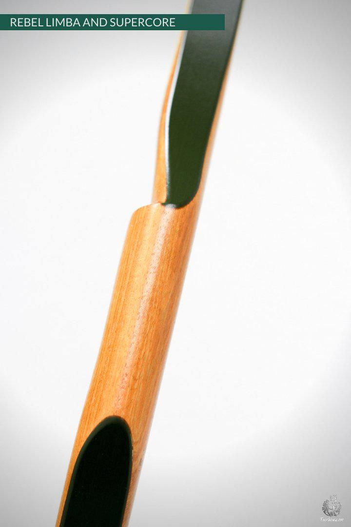 THE REBEL BOW WITH 41@28 BAMBOO AND GREEN AND CLEAR GLASS-Bow-Fairbow-Fairbow