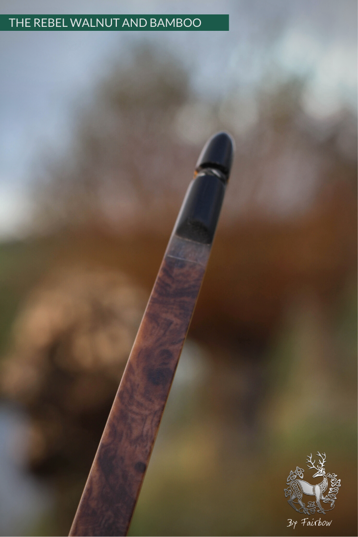 THE REBEL BOW WITH BACKSET 51@28 CLEAR GLASS, BAMBOO AND WALNUT-Bow-Fairbow-Fairbow