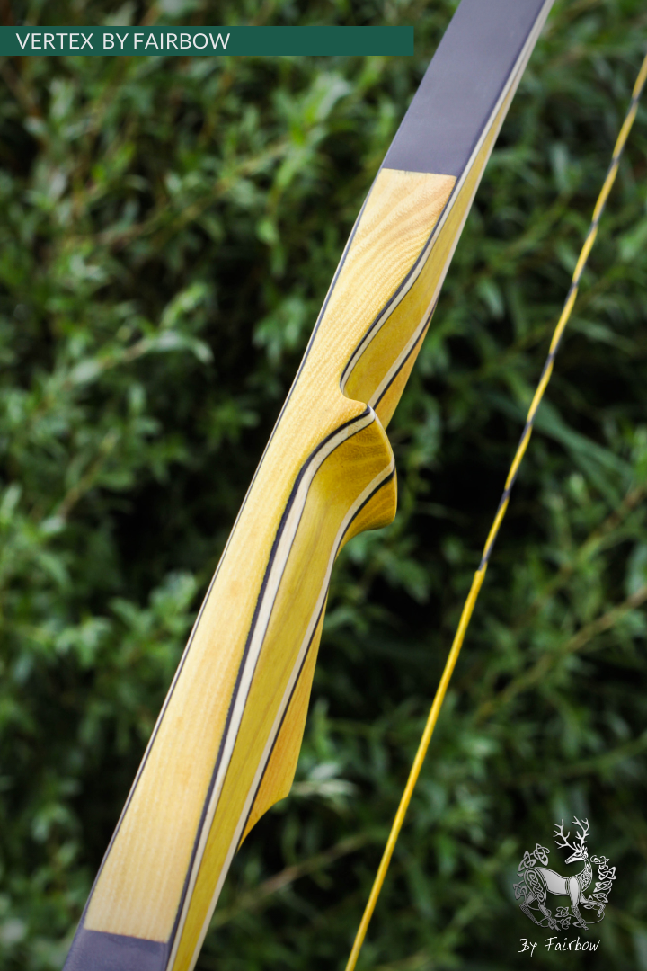 THE VERTEX BOW 68" BLACK AND YELLOW 34 LBS @ 28 INCH RH "THE WASP"-Bow-Fairbow-Fairbow
