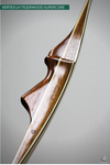 THE VERTEX BOW R-D 68" TIGERWOOD AND BLACK, BAMBOO-GLASS 35 LBS @ 28 INCH LH-Bow-Fairbow-Fairbow