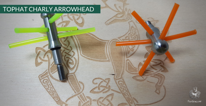 TOPHAT CHARLY ARROWHEAD SCREW IN 100 GRAIN-arrow point-Tophat-orange-Fairbow