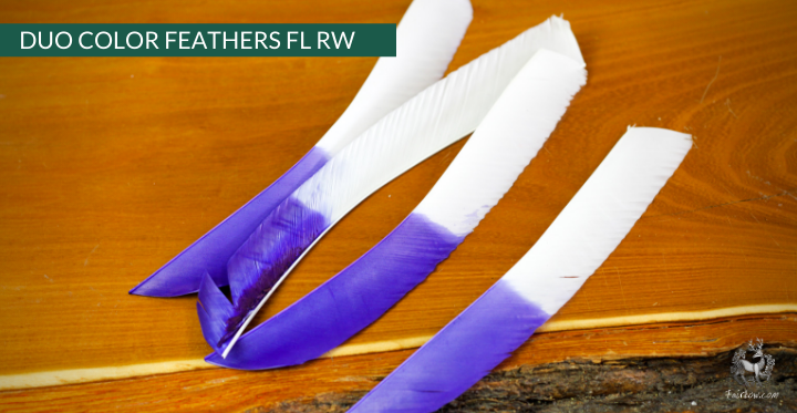 TURKEY FEATHERS DUO COLORED SOLD PER DOZEN RIGHT WING-Feathers-Fairbow-Red 'n' white-Fairbow