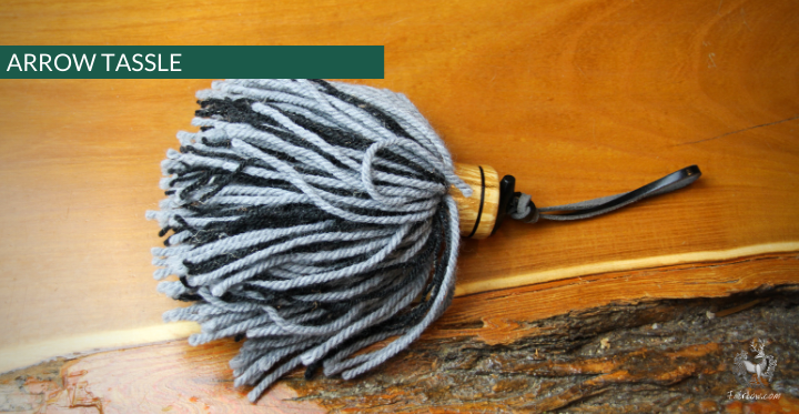WOOD N WOOL TASSLE, IN CASE YOUR ARROWS GET SMUDGED-Sundries-Fairbow-Grey and black-Fairbow