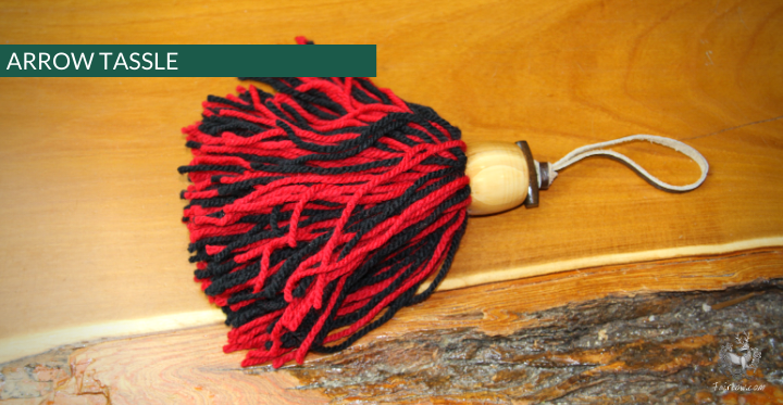 WOOD N WOOL TASSLE, IN CASE YOUR ARROWS GET SMUDGED-Sundries-Fairbow-Red and black-Fairbow